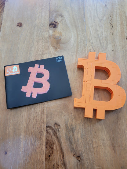 Bausatz "Bitcoin-Zeichen" aus Klemmbausteinen