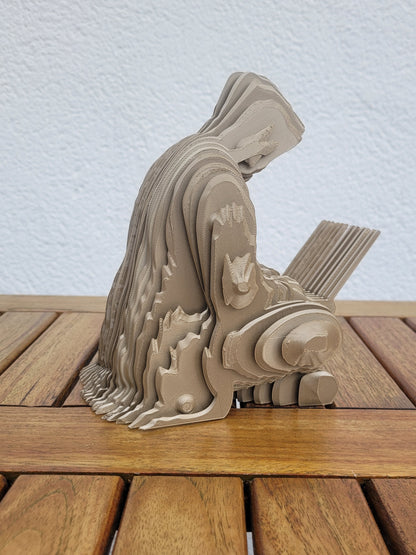 Statue "Ghost of Satoshi" in Metalloptik