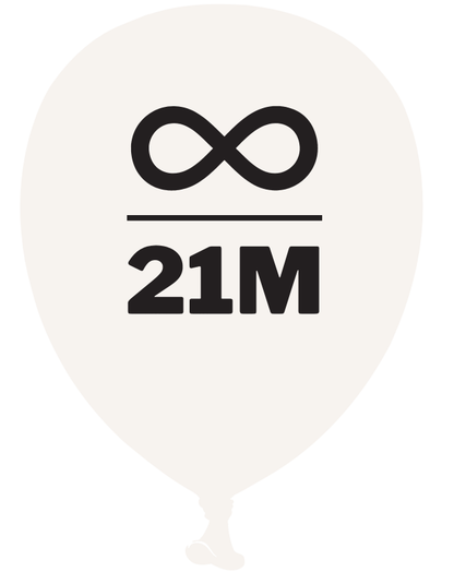 Bitcoin-themed balloons