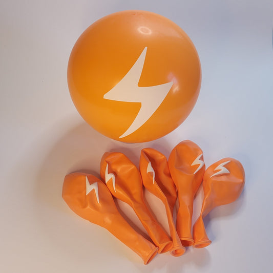 25 Luftballons aus Naturlatex mit Motiv Lightning