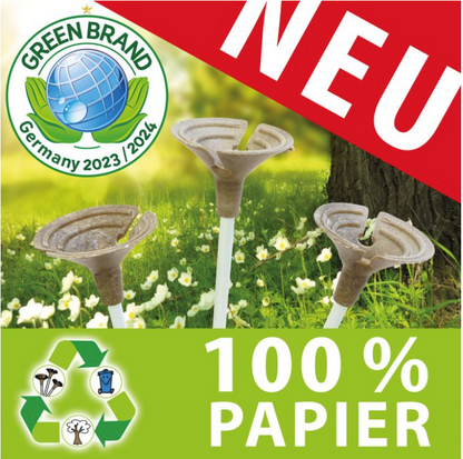 25 Papier-Ballonhaltestäbe mit Cup