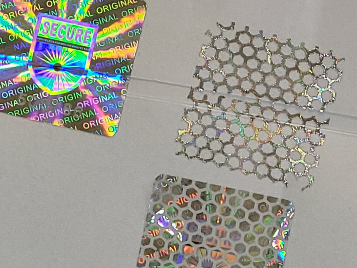 7 hologram stickers for sealing